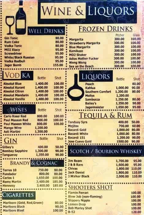 mo2 cebu menu and prices|Menu at MO2 Restobar Cebu, Mandaue City, Cebu N Rd.